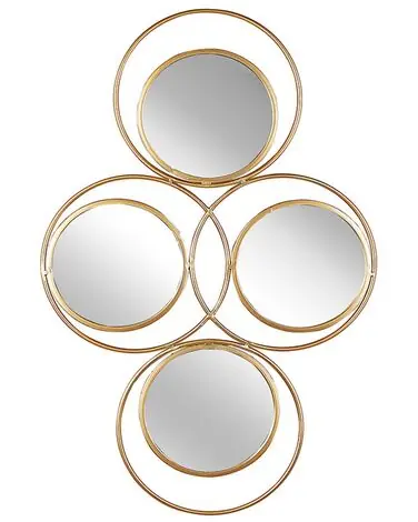 Wall Mirror LESCAR 50 cm 80 cm Metal Gold - Home Accessories