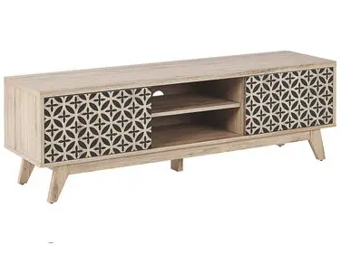 TV Stand PRESCOT Light Brown - Living Room