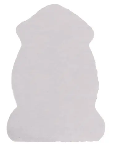 Alfombra de pelo sintético UNDARA Gris claro 60 x 90 cm - Accesorios decorativos