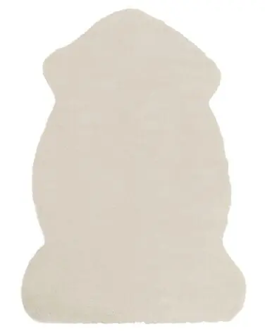 Alfombra de pelo sintético UNDARA Beige 60 x 90 cm - Accesorios decorativos
