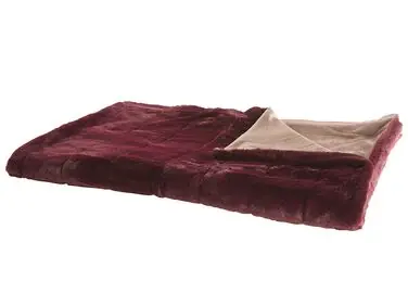 Manta TANTAN 180 x 220 cm Borgoña - Accesorios decorativos