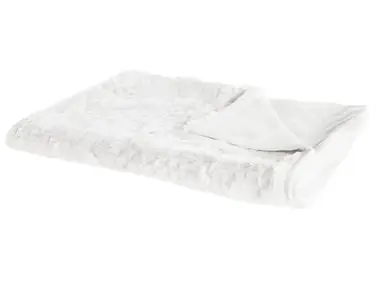 Blanket TOURZA Fabric 180 x 220 cm White - Home Accessories