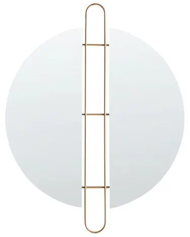 Wall Mirror ATTIN 52 cm 65 cm Gold - Home Accessories
