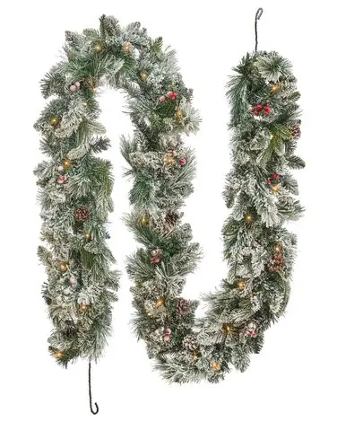 Snowy Christmas Garland LED WHITEHORN 270 cm White
