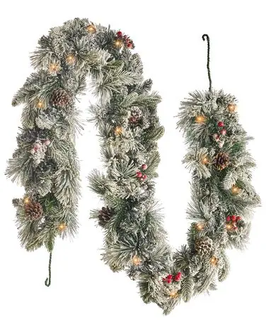 Snowy Christmas Garland LED WHITEHORN 180 cm White