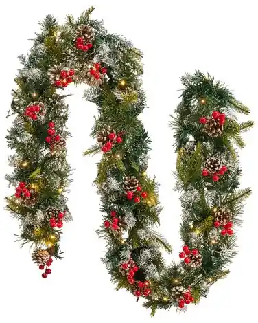 Christmas Garland LED PAIMIO 180 cm Green