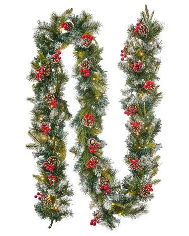 Christmas Garland LED PAIMIO 270 cm Green