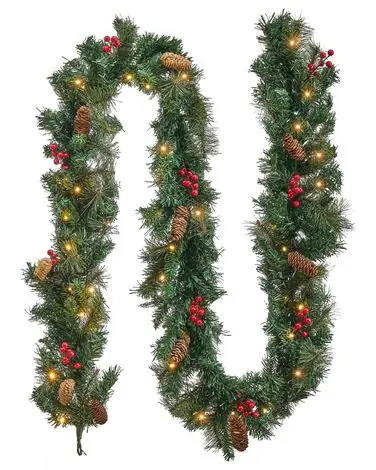 Christmas Garland LED TENALA 270 cm Green