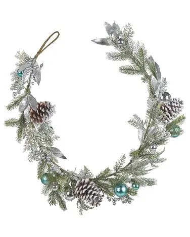 Christmas Garland LLEIDA 150 cm Silver