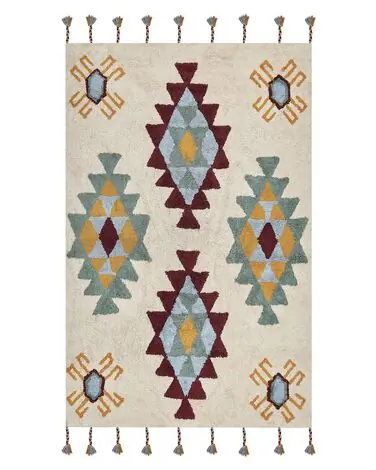 Alfombra DUZCE Beige 140 x 200 cm Algodón - Accesorios decorativos