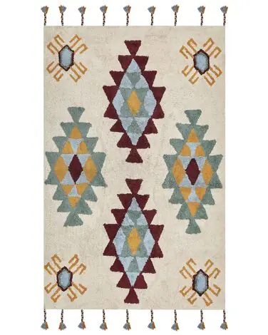 Alfombra DUZCE Beige 160 x 230 cm Algodón - Accesorios decorativos