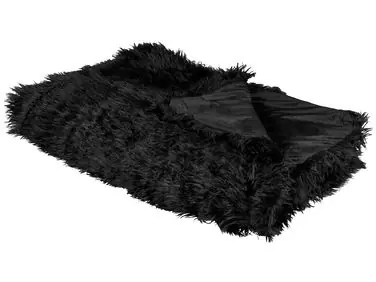 Bedspread DELICE 150 x 200 cm Black - Home Accessories