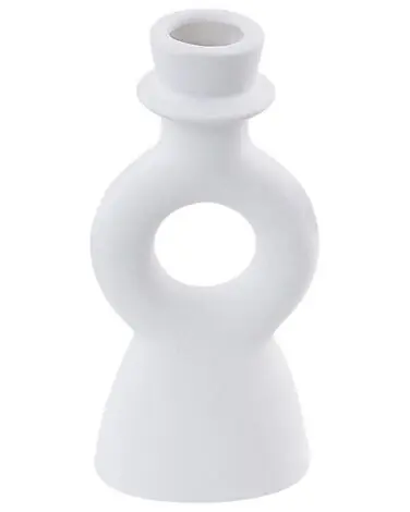 Candle Holder SPARTA Ceramic 17 cm Off-White