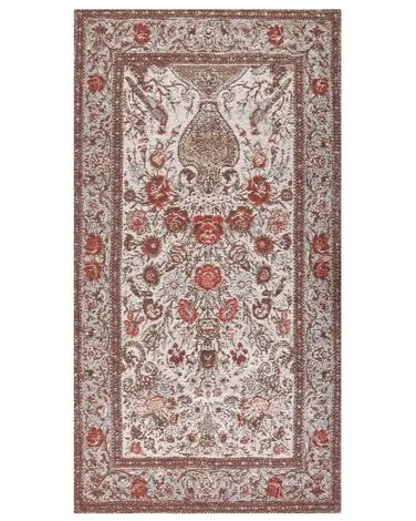 Alfombra BINNISZ Rojo 80 x 150 cm Algodón - Accesorios decorativos