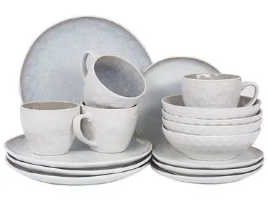 Vajilla de 16 piezas SESAME Gres Gris claro - Accesorios decorativos