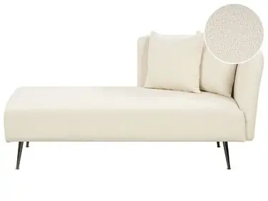 Chaise longue derecho RIOM Bouclé Blanco crema - Sala de estar