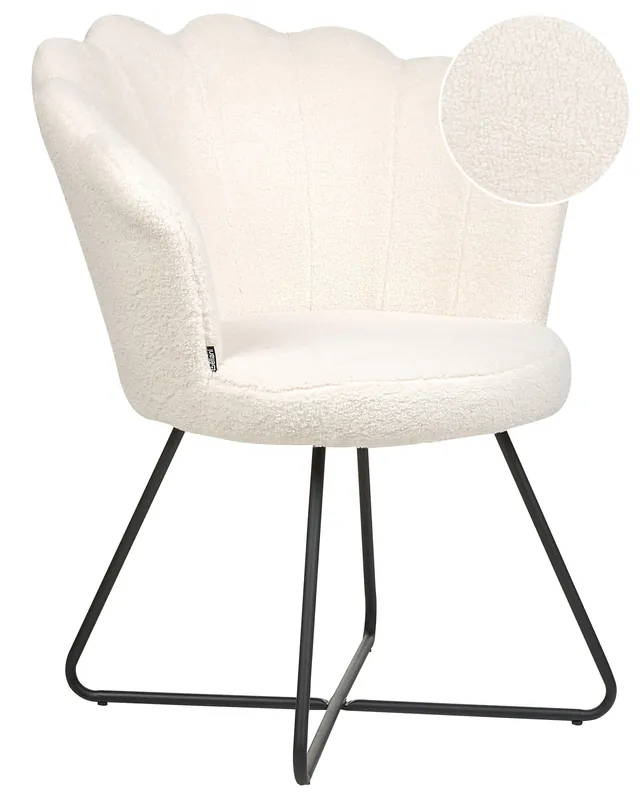 Armchair LOVELOCK Boucle White - Living Room