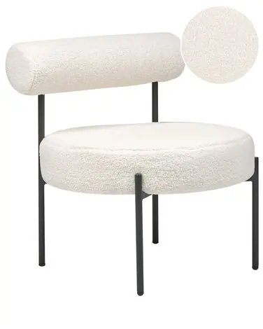 Armchair ALPHA Boucle White - Living Room