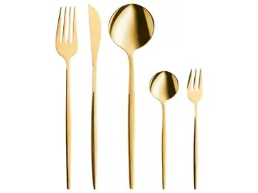 30 Piece Cutlery Set RIGATONI Gold - Home Accessories