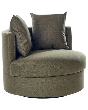 Swivel Armchair DALBY Fabric Dark Green - Living Room