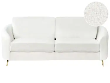 Sofa 3 Seater TROSA Boucle White - Living Room