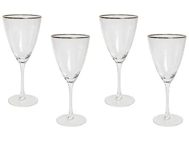 Set of 4 Wine Glasses TOPAZ 380 ml Transparent - Dining Room