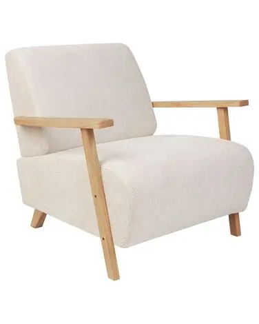Armchair LESJA Fabric Light Beige - Living Room