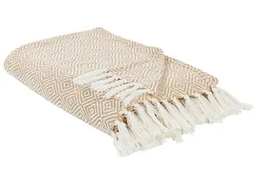 Bedspread TOUTLI Cotton 220 x 240 cm Beige - Home Accessories