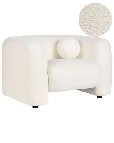 Armchair LEIREN Boucle White - Living Room