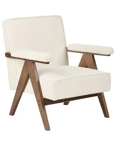 Armchair EVJE Fabric Light Beige - Living Room