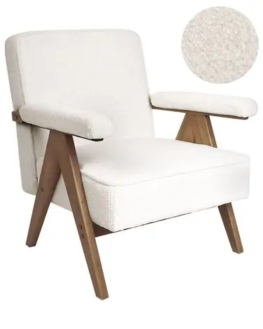 Armchair EVJE Boucle Off-White