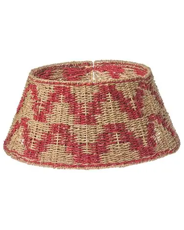 Christmas Tree Collar GLACE Seagrass Red 60 cm