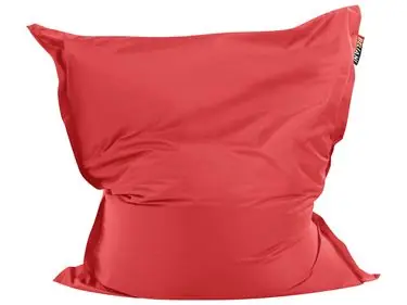 Puf cojín 300 L FUZZY 140 cm 180 cm Rojo - Sala de estar