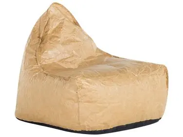 Puf cojín 200 L DROP 63 cm 75 cm Marrón dorado - Sala de estar