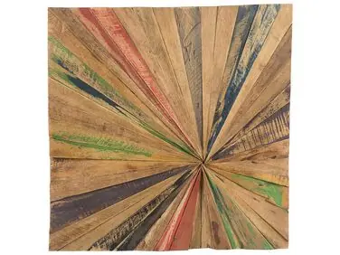 Wall Decor CANCUN Teak Wood 70 cm Brown - Home Accessories