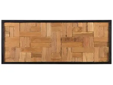Wall Decor TOLUCA Teak Wood 40 cm Brown - Home Accessories