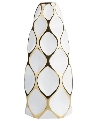 Jarrón para flores AVILA Gres 36 cm Blanco - Accesorios decorativos