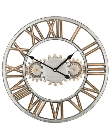 Reloj de pared SEON 46 cm Metal Plateado - Accesorios decorativos