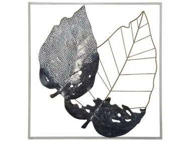 Decoración de pared Hoja RHENIUM Metal 50 cm Multicolor - Accesorios decorativos