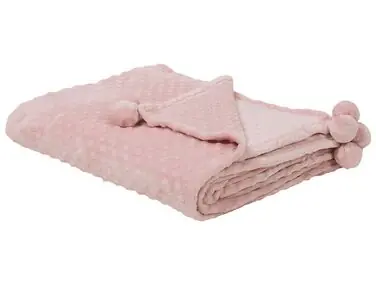 Manta SAMUR 200 x 220 cm Rosa - Accesorios decorativos