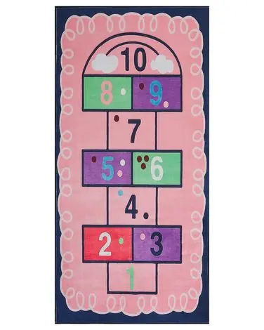 Alfombra infantil HONAZ Rosa 80 x 150 cm - Accesorios decorativos