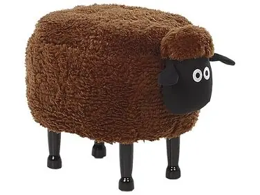 Storage Animal Stool SHEEP Fabric Brown Sheep - Living Room