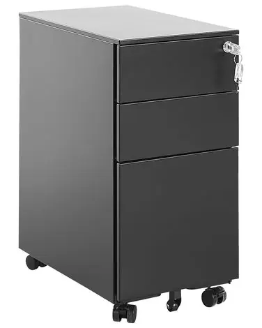 Storage Unit BOLSENA Metal Black - Home Office