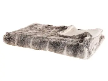 Manta TADDART Tela 150 x 200 cm Marrón - Accesorios decorativos