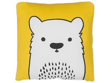 Throw Cushion WARANASI Cotton 45 x 45 cm Yellow - Home Accessories
