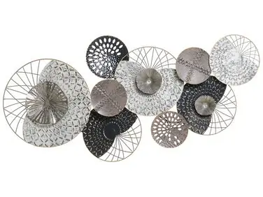 Wall Decor CESIUM Metal 58 cm Silver - Home Accessories