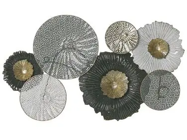 Wall Decor ZIRCONIUM Metal 38 cm Black - Home Accessories
