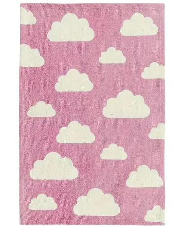 Alfombra infantil GWALIJAR Rosa 60 x 90 cm Algodón - Accesorios decorativos