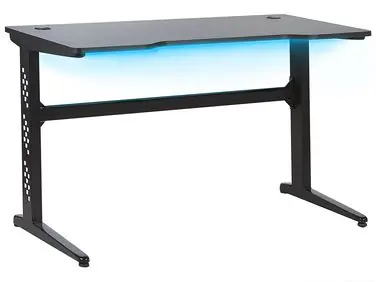 Gaming Desk DEXTER Black 120 cm 60 cm RGB LED - Home Office