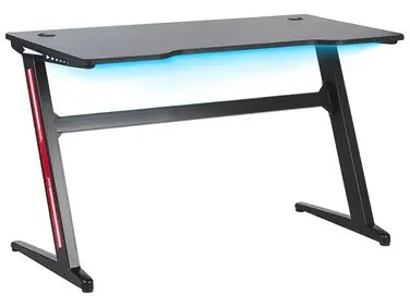 Gaming Desk DARFUR Black 120 cm 60 cm RGB LED - Home Office
